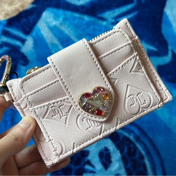 NWT Juicy Couture Glitz Out Tab Elongated CC Bifold Wallet Pink Clay - Picture 5 of 12